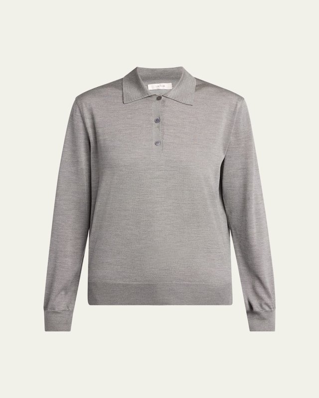 Lilienne Silk Polo Sweater